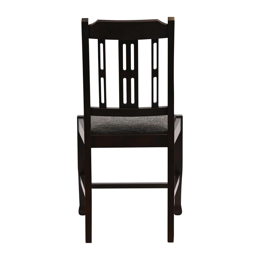 Lattice Back Dining Chairs in Dark Walnut with Shetland Smoke Seat (6 Pack) - Image 2