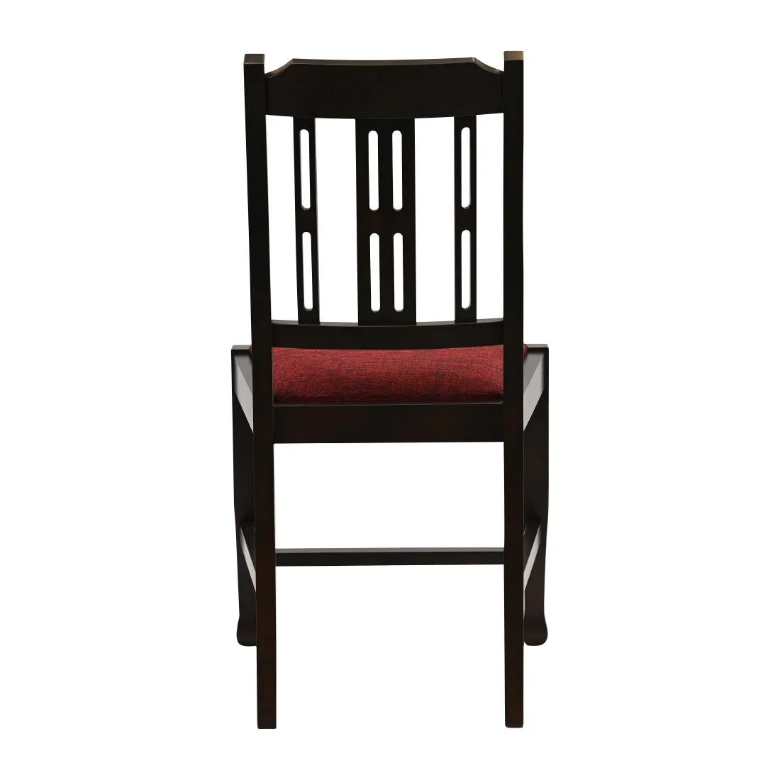 Lattice Back Dining Chairs in Dark Walnut with Shetland Scarlett Seat (6 Pack) - Image 2