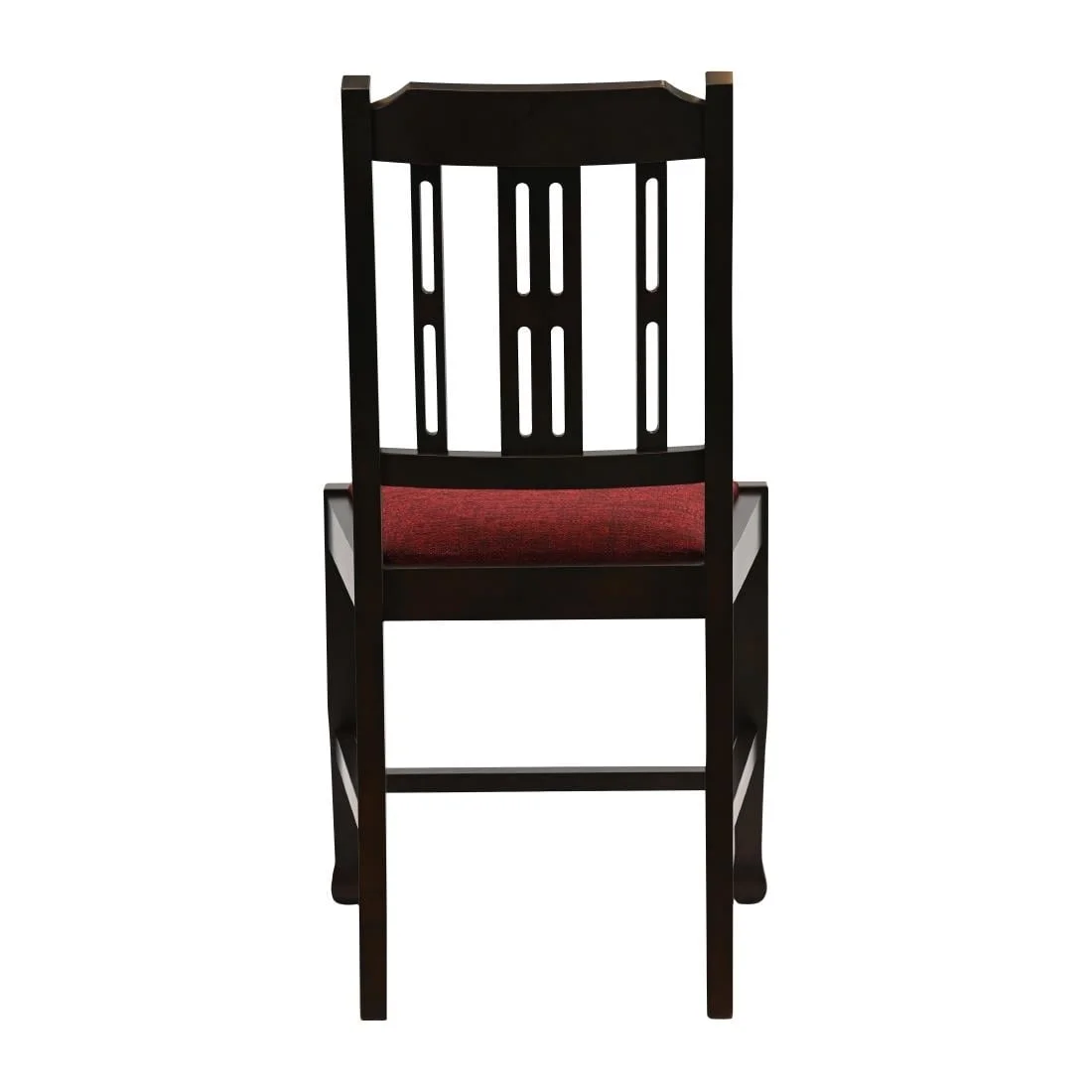 Lattice Back Dining Chairs in Dark Walnut with Shetland Scarlett Seat (6 Pack) - Image 2