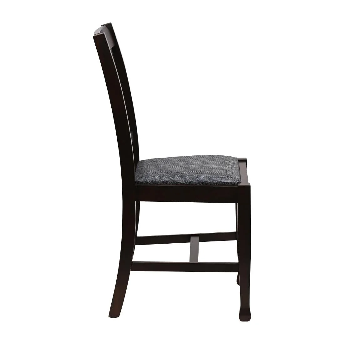 Lattice Back Dining Chairs in Dark Walnut with Shetland Sea Seat (6 Pack) - Image 2