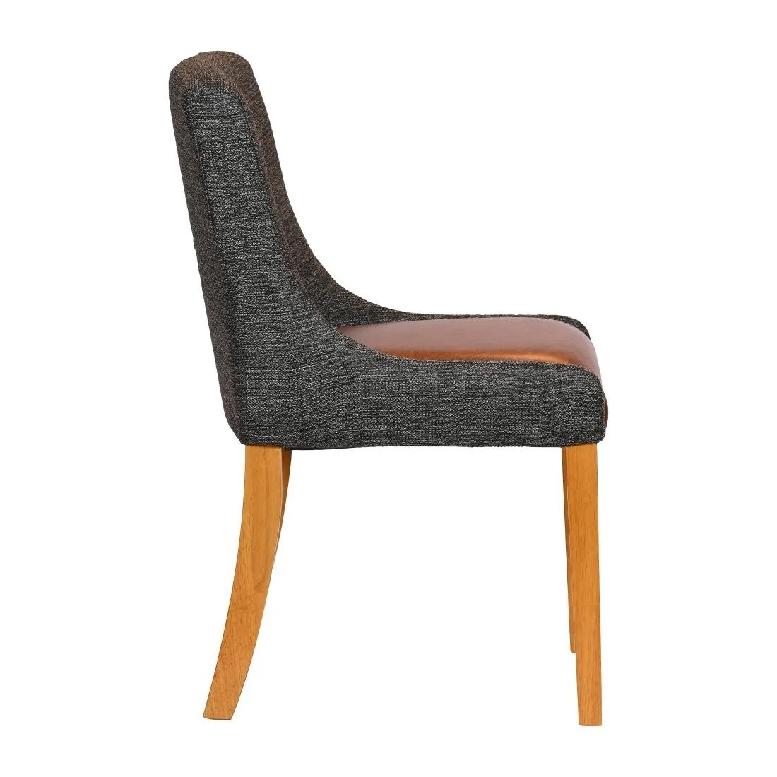 Bath Soft Oak Dining Chairs with Smoke Back & Tan Seat (6 Pack) - Image 2