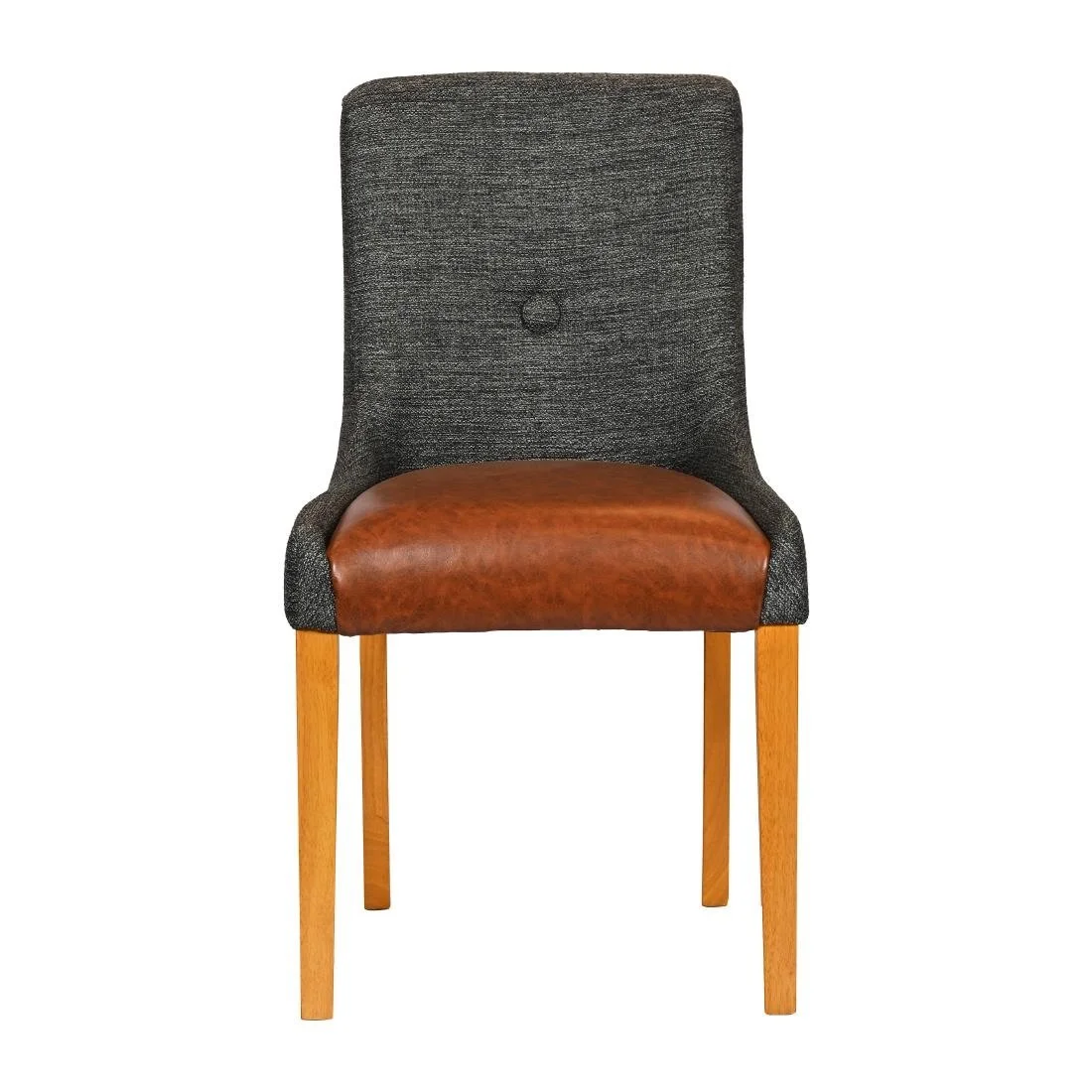 Bath Soft Oak Dining Chairs with Smoke Back & Tan Seat (6 Pack) - Image 4