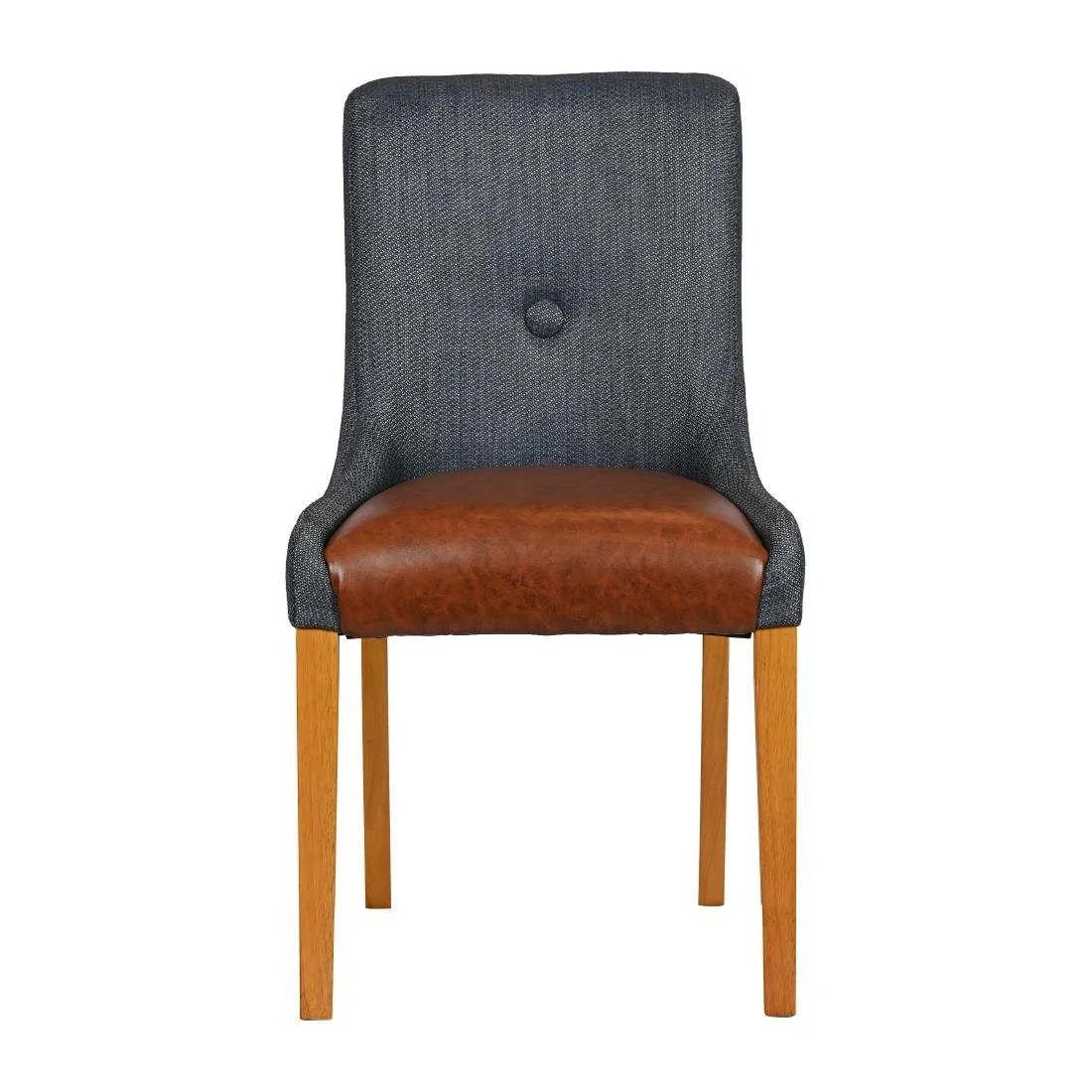 Bath Soft Oak Dining Chairs with Sea Back & Tan Seat (6 Pack) - Image 2