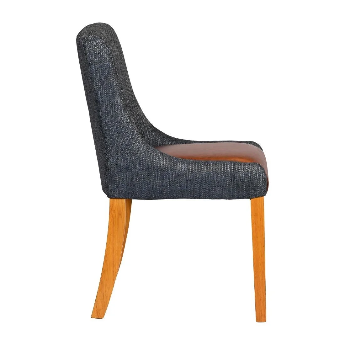 Bath Soft Oak Dining Chairs with Sea Back & Tan Seat (6 Pack) - Image 3