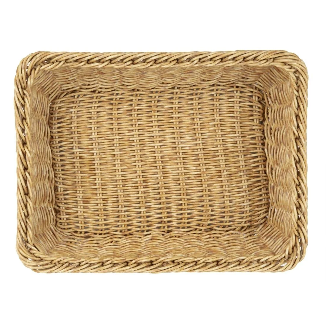 Olympia Polywicker Rectangular Basket Light Brown 300x230mm - Image 3