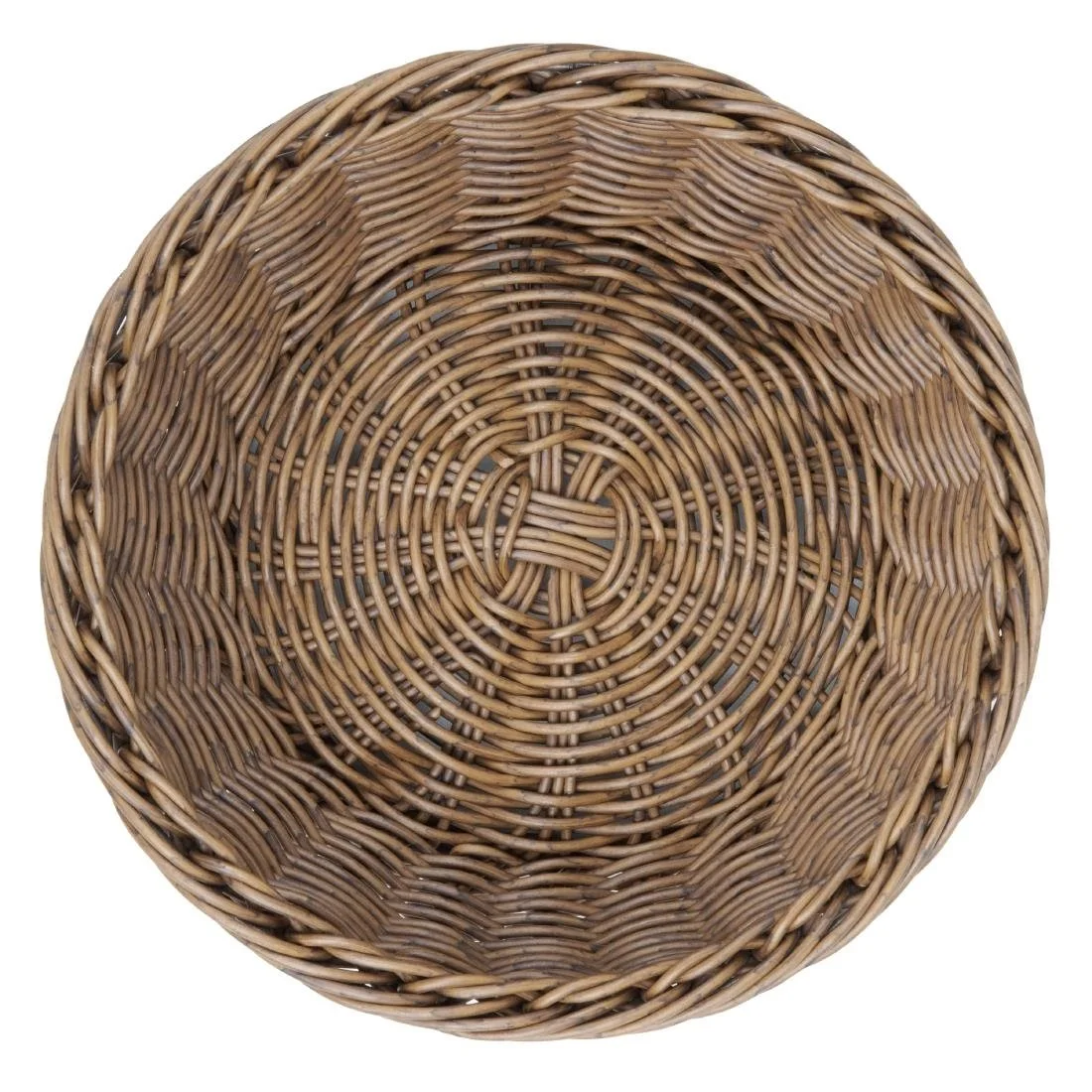 Olympia Polywicker Round Basket Dark Brown 220mm - Image 3
