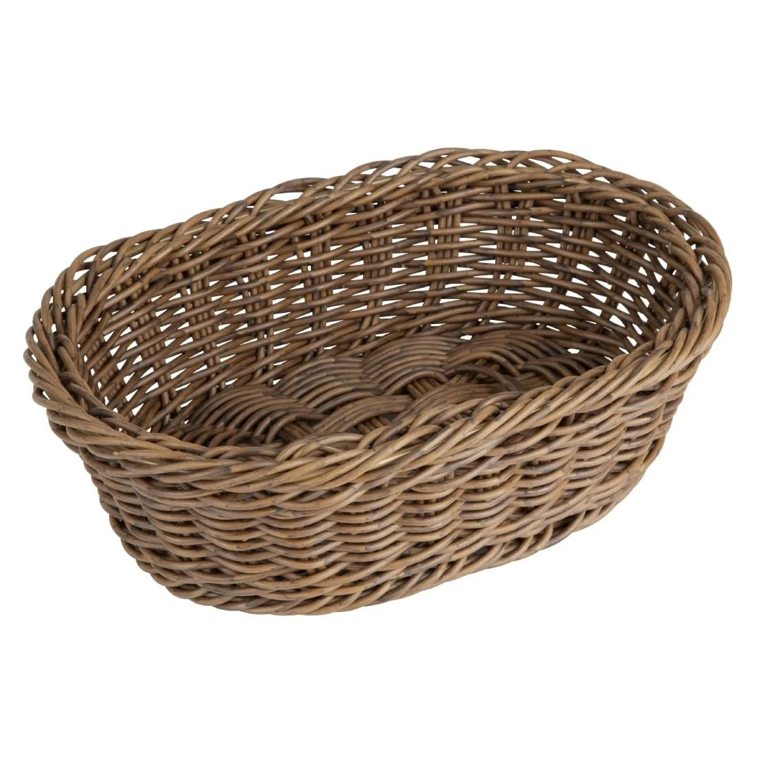 Olympia Polywicker Oval Basket Dark Brown 240x170mm - Image 2