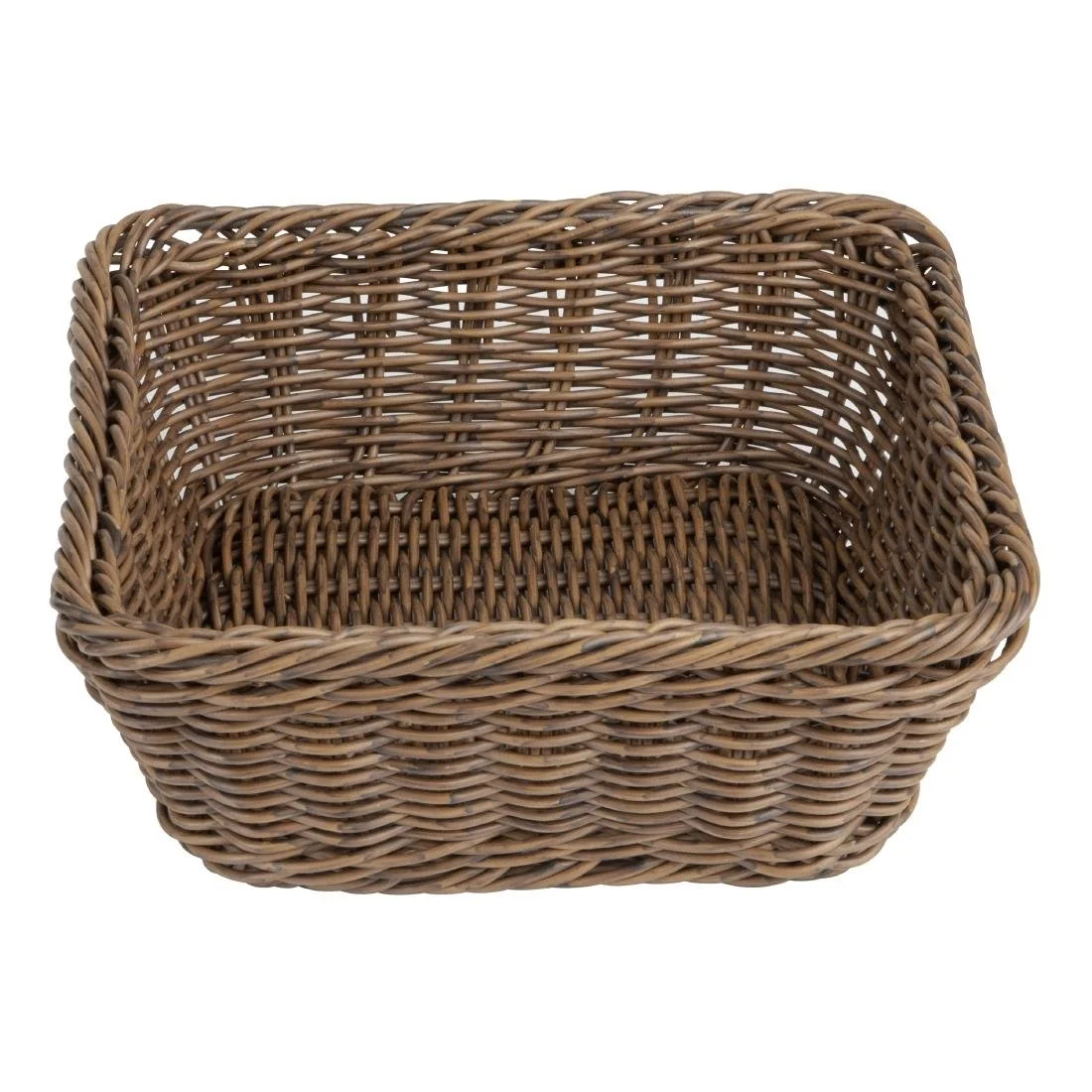 Olympia Polywicker Square Basket Dark Brown 230x230mm - Image 1
