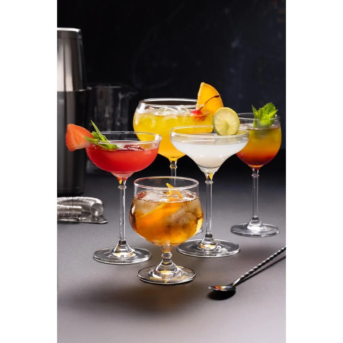 Olympia Lillie Martini Glasses 220ml (6 Pack) - Image 2