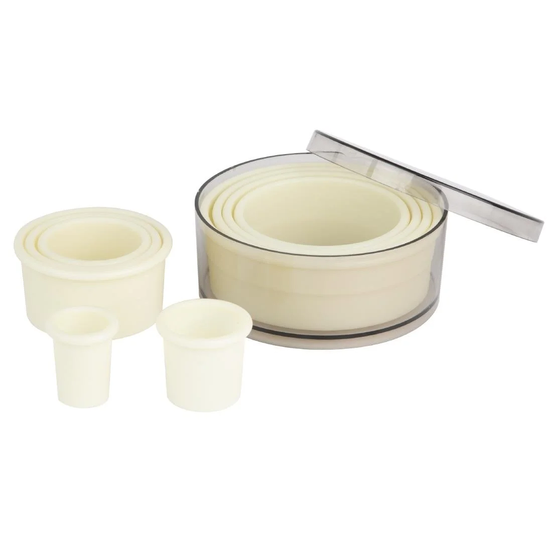 Vogue Plain Round Nylon Pastry Cutters ( 9 Pack) - Image 3