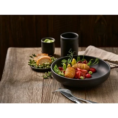 Bauscher Elements Black Mugs No Handle 380ml/13.5oz (6 Pack)