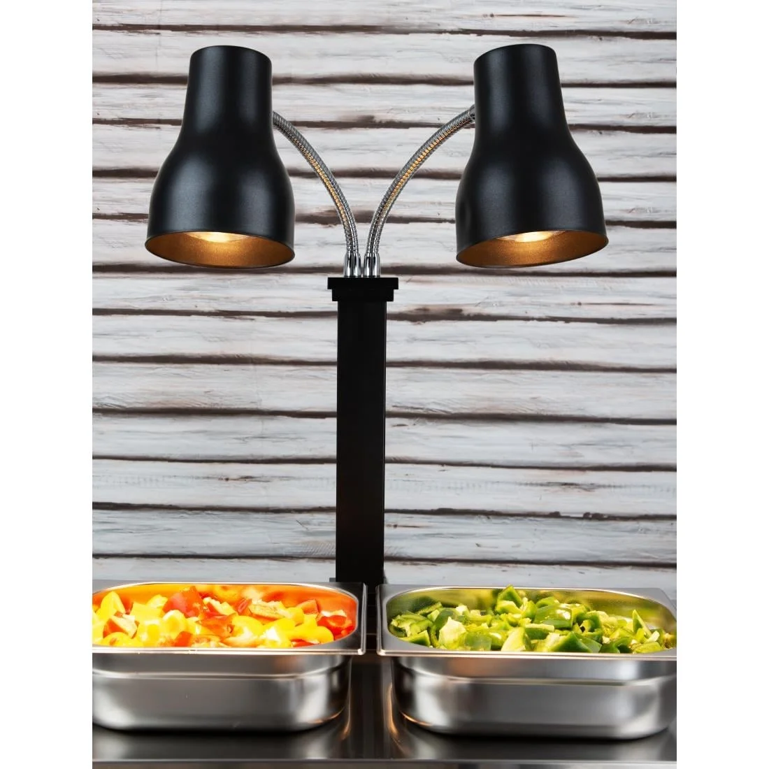 Buffalo Double Heat Lamp Carving Station Matt Black 2x250W - Image 5
