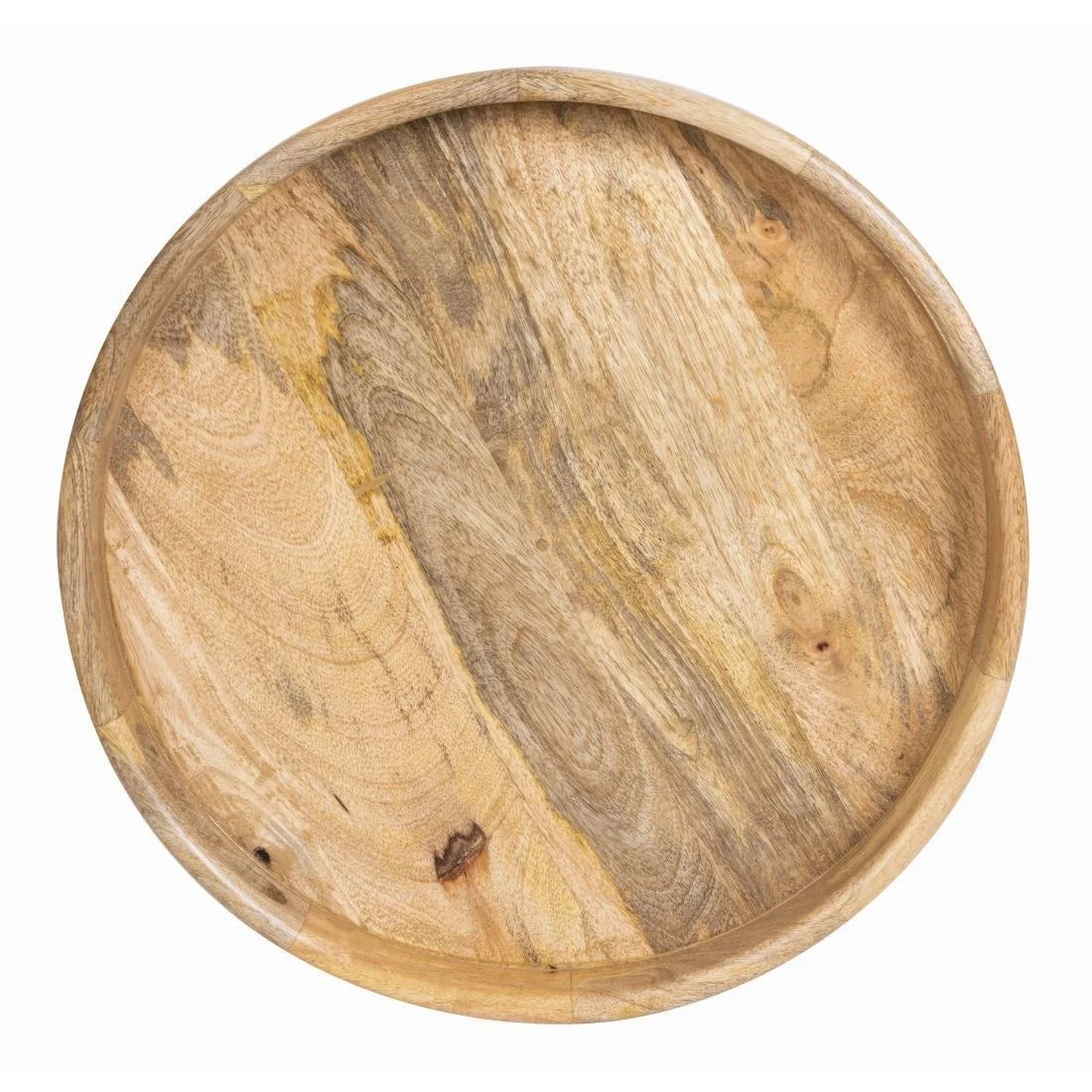 Olympia Mango Wood Round Deep Sided Tray 400mm - Image 6