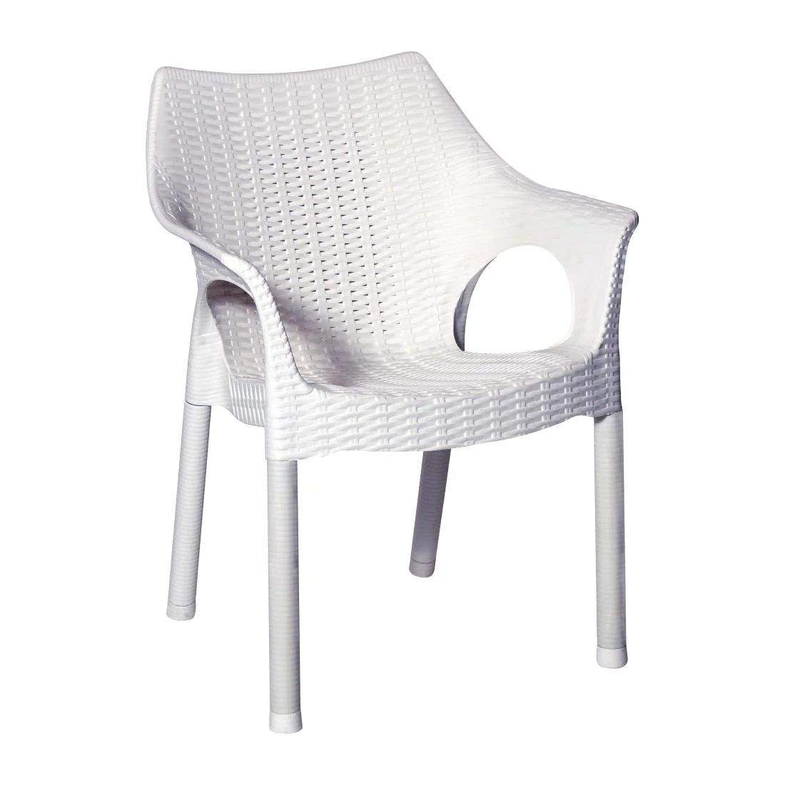 Bolero Elements Polypropylene Armchairs Snow (4 Pack)