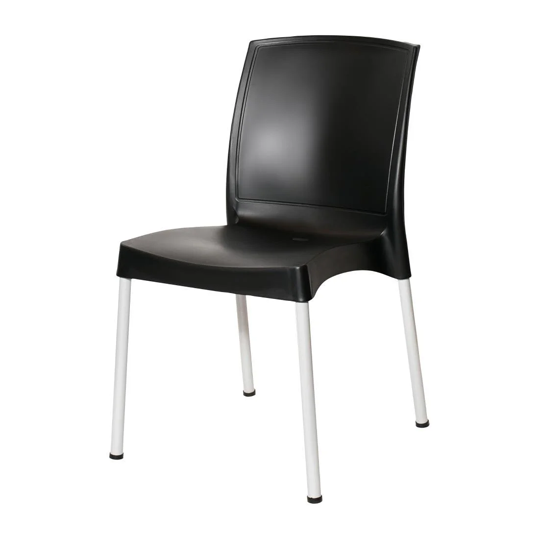 Bolero Elements Polypropylene Plain Side Chairs Black (4 Pack) - Image 3