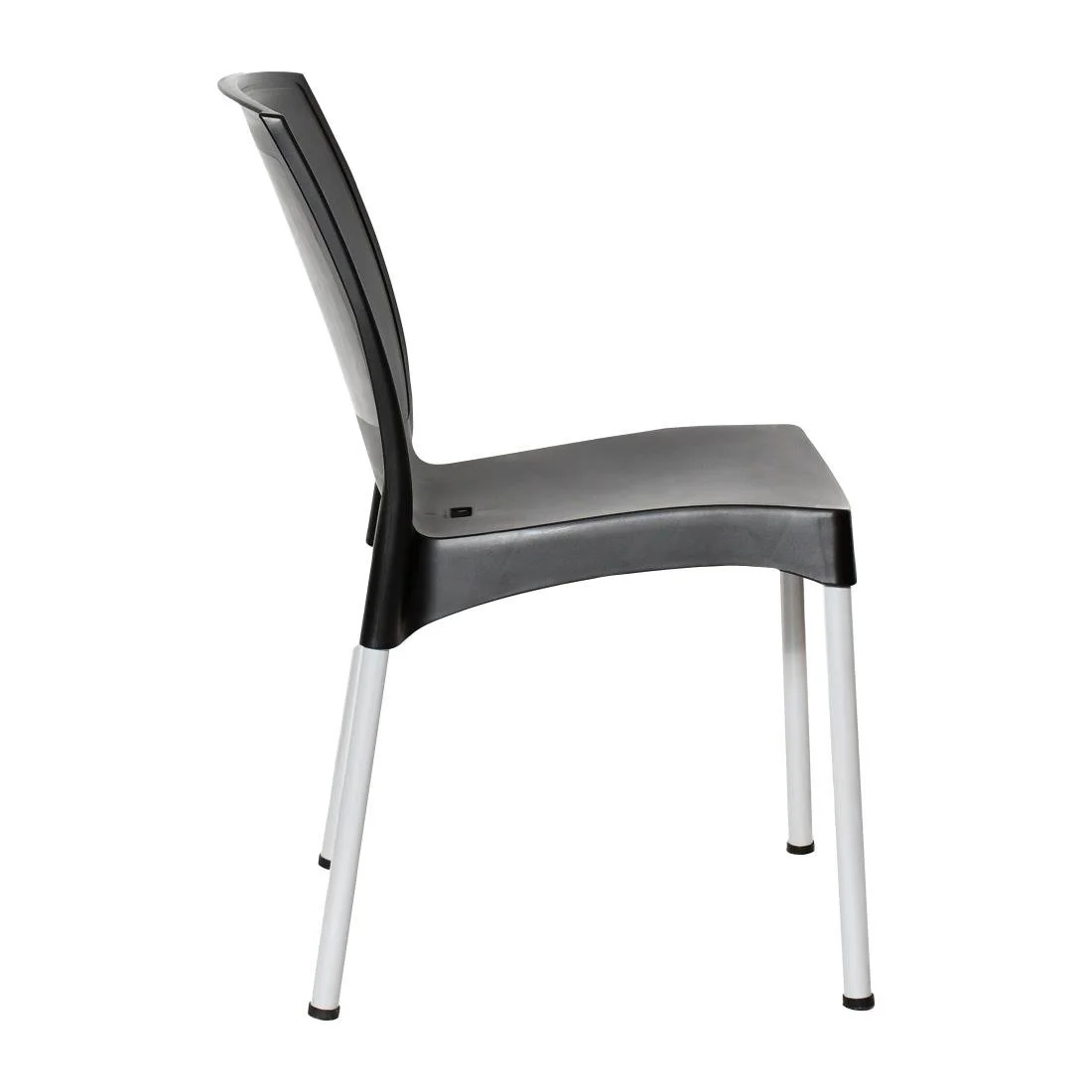 Bolero Elements Polypropylene Plain Side Chairs Black (4 Pack) - Image 5