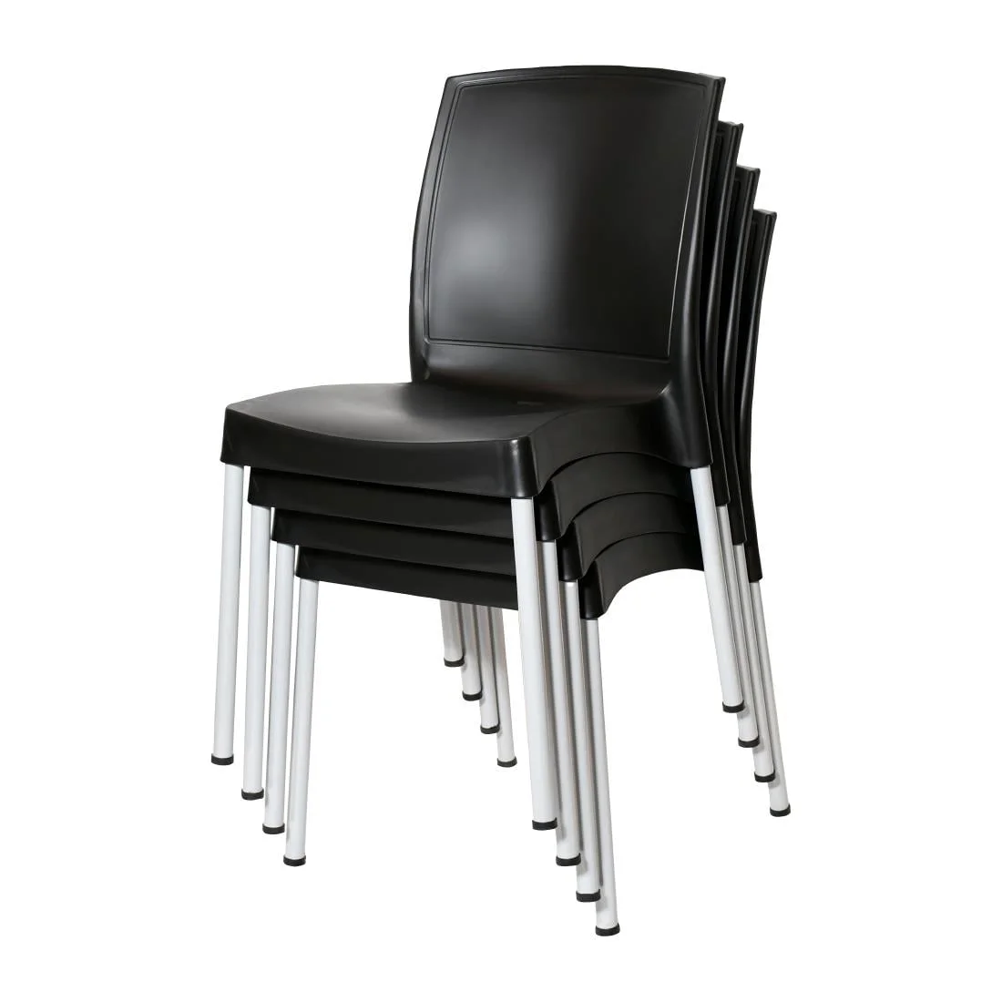 Bolero Elements Polypropylene Plain Side Chairs Black (4 Pack) - Image 6