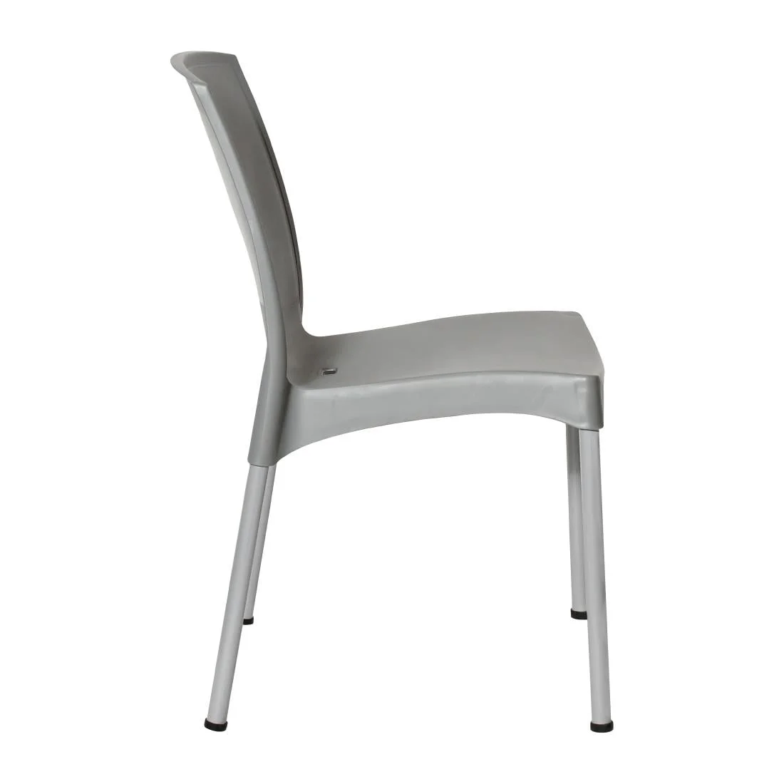 Bolero Elements Polypropylene Plain Side Chairs Grey (4 Pack) - Image 5