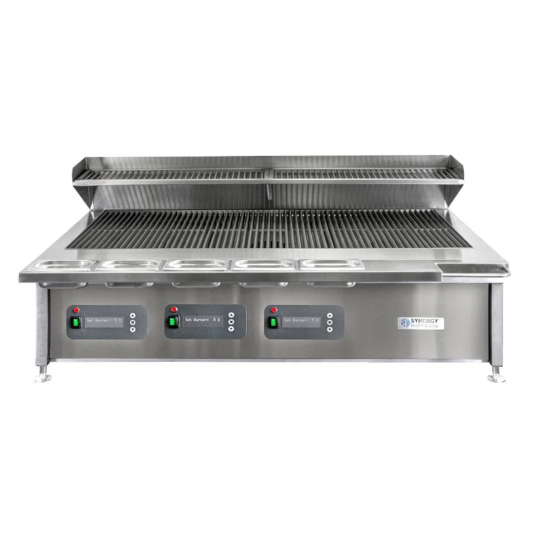 Synergy Grill Trilogy Nat Gas Chargrill with Garnish Rail & Slow Cook Shelf ST1500 - Image 2
