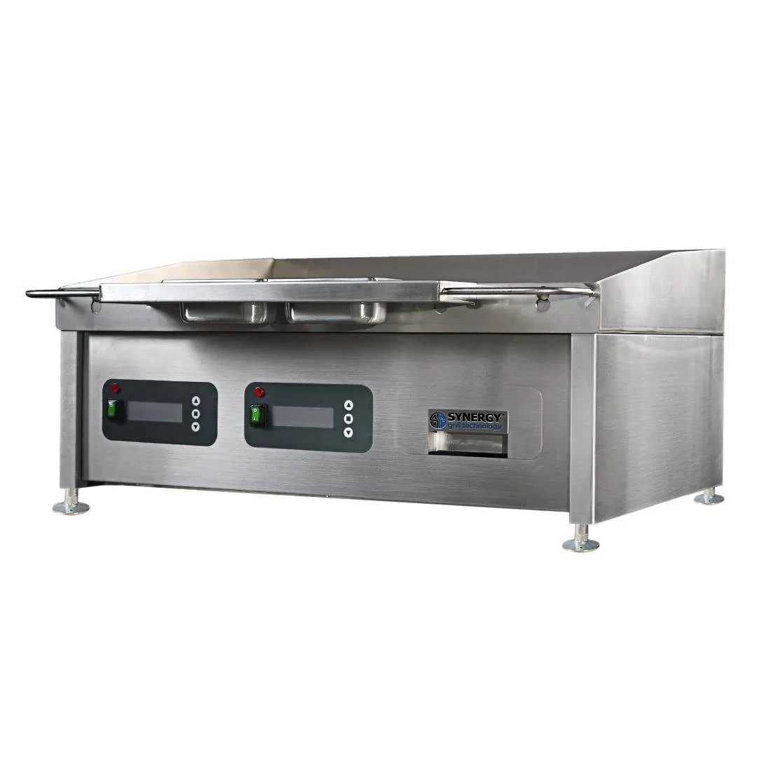Synergy GRID900E-SR Electric Griddle with Semi Ribbed Mild Steel Top & Garnish Rail - Image 2
