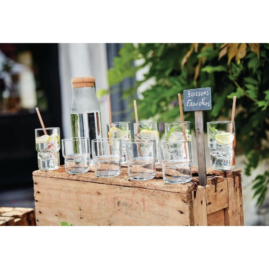 Luminarc Funambule Carafes with Cork Lid 1Ltr (6 Pack) - Image 4