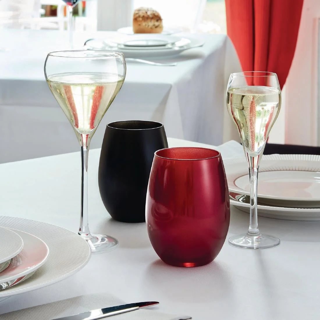 Chef & Sommelier Primary Black Matt Tumblers 360ml (24 Pack) - Image 4