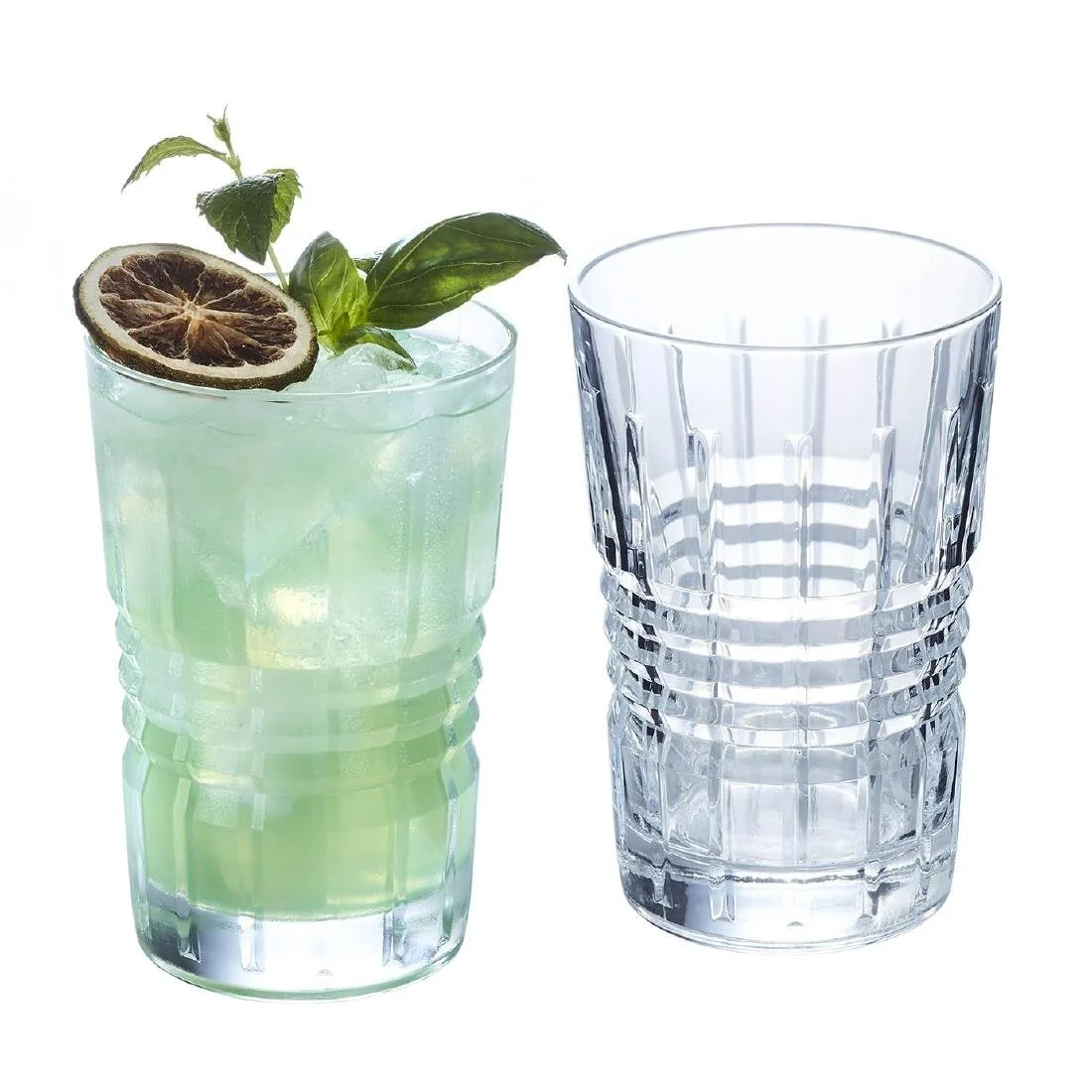 Arcoroc Old Square Hi Ball Glasses 360ml (12 Pack) - Image 3