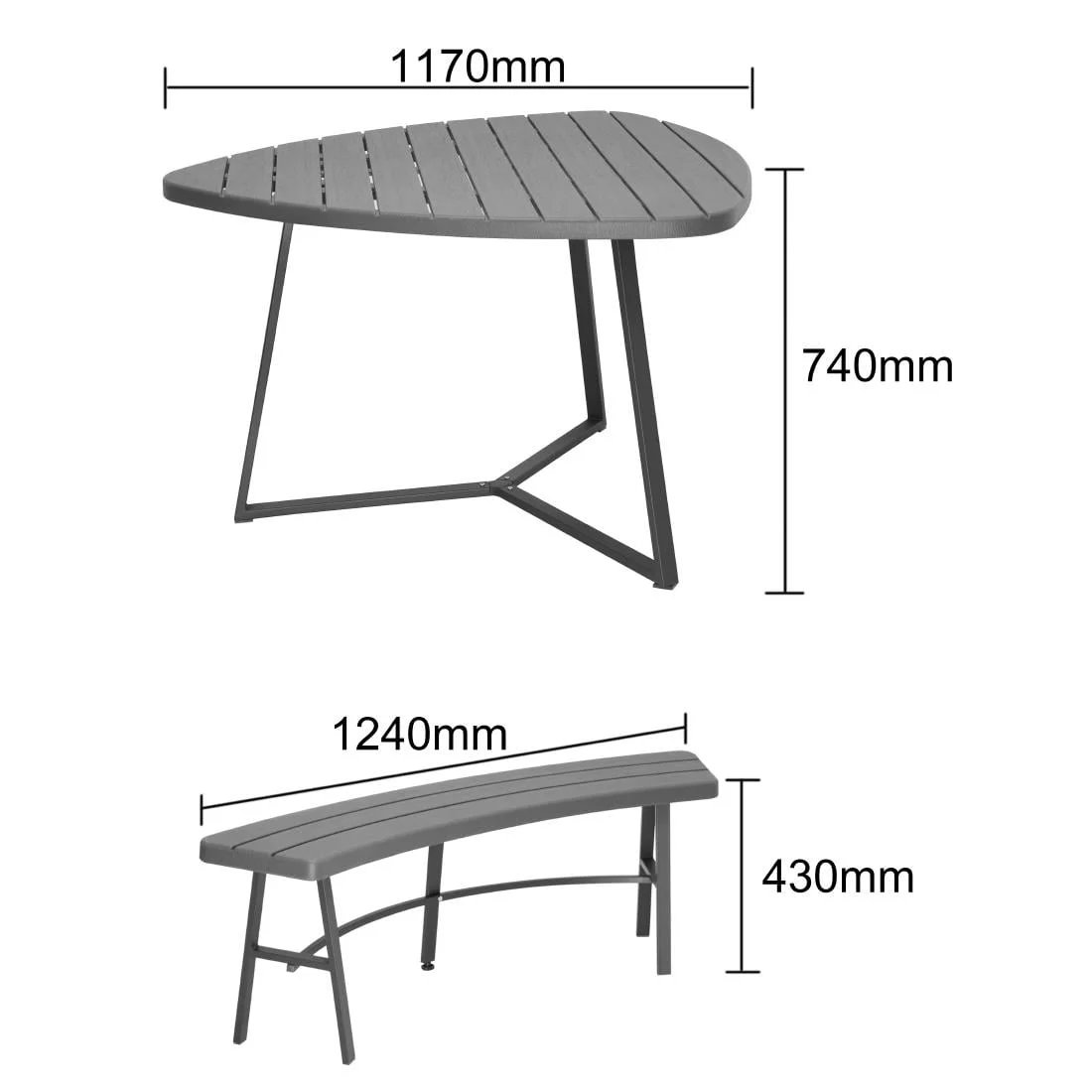 Bolero Valletta Picnic Bench Set - Image 6