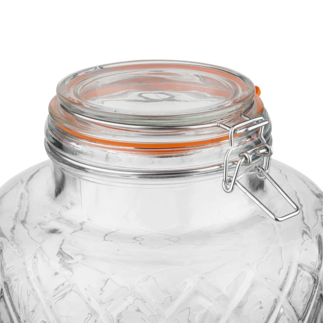 Olympia Geo Glass Clip-Top Drinks Dispenser with Wire Stand 8Ltr - Image 5