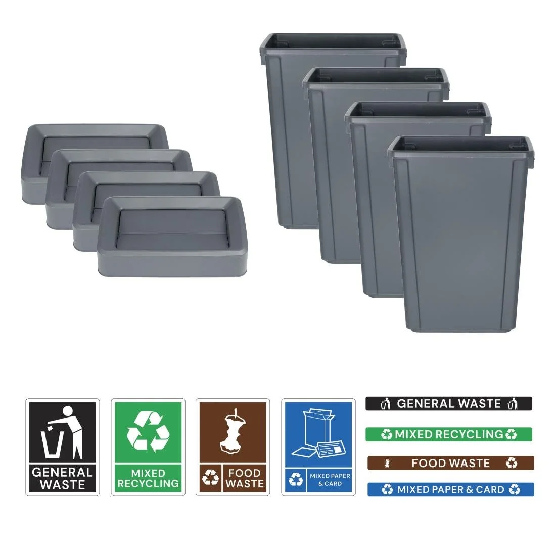 Jantex Slim Bin Label - Mixed Paper & Card - Image 5