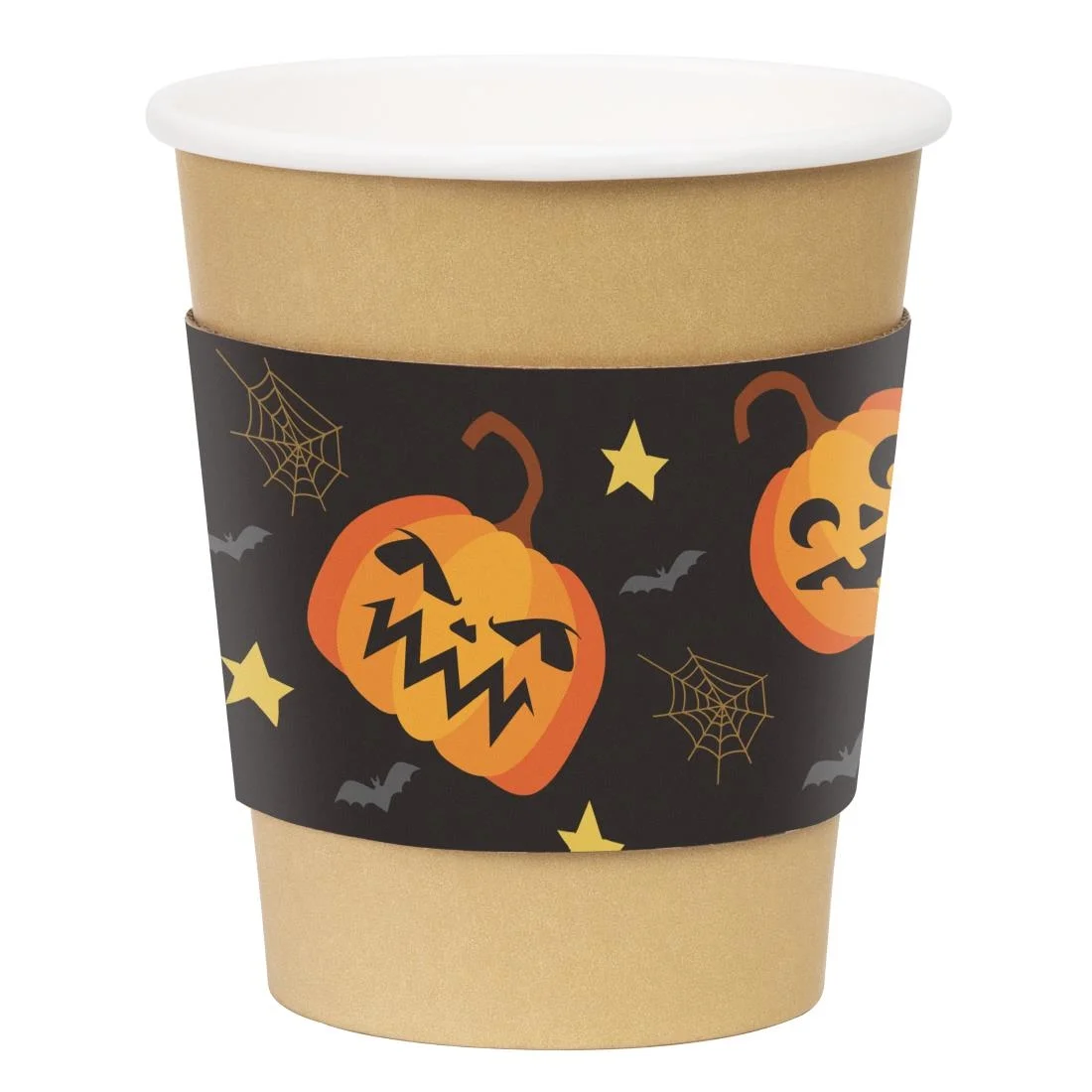 Fiesta Recyclable Halloween Cups Sleeves for 8oz Hot Cups (100 Pack) - Image 2
