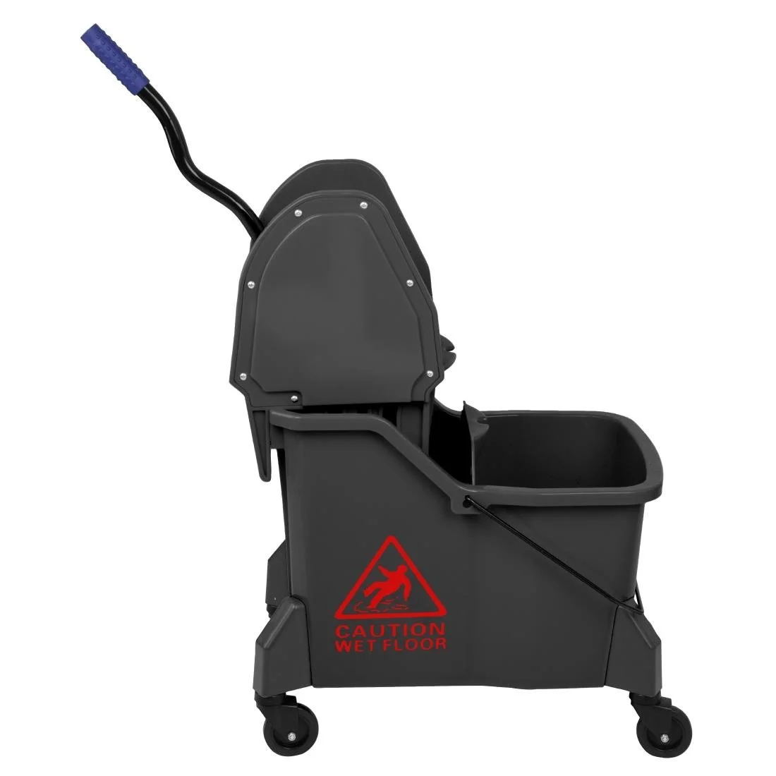 Jantex Two-Compartment Mop Bucket and Wringer Red 30Ltr - Image 3