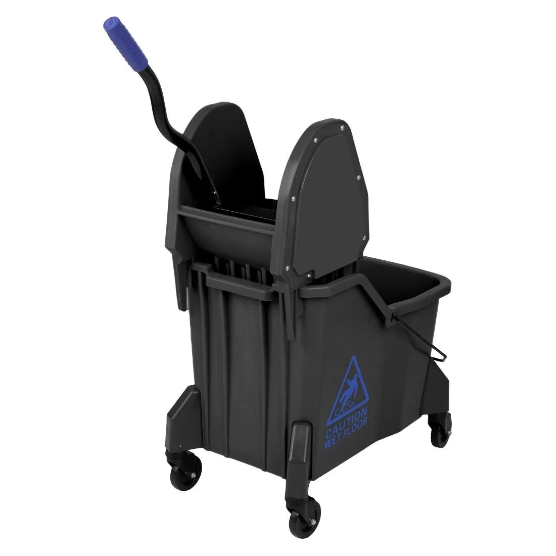 Jantex Two-Compartment Mop Bucket and Wringer Blue 30Ltr - Image 4