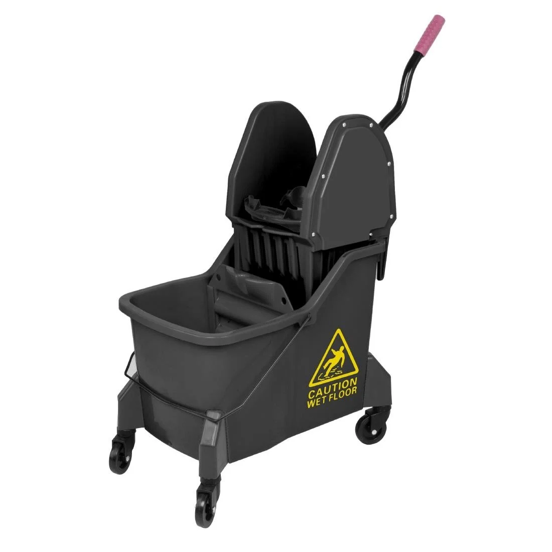 Jantex Two-Compartment Mop Bucket and Wringer Yellow 30Ltr - Image 2