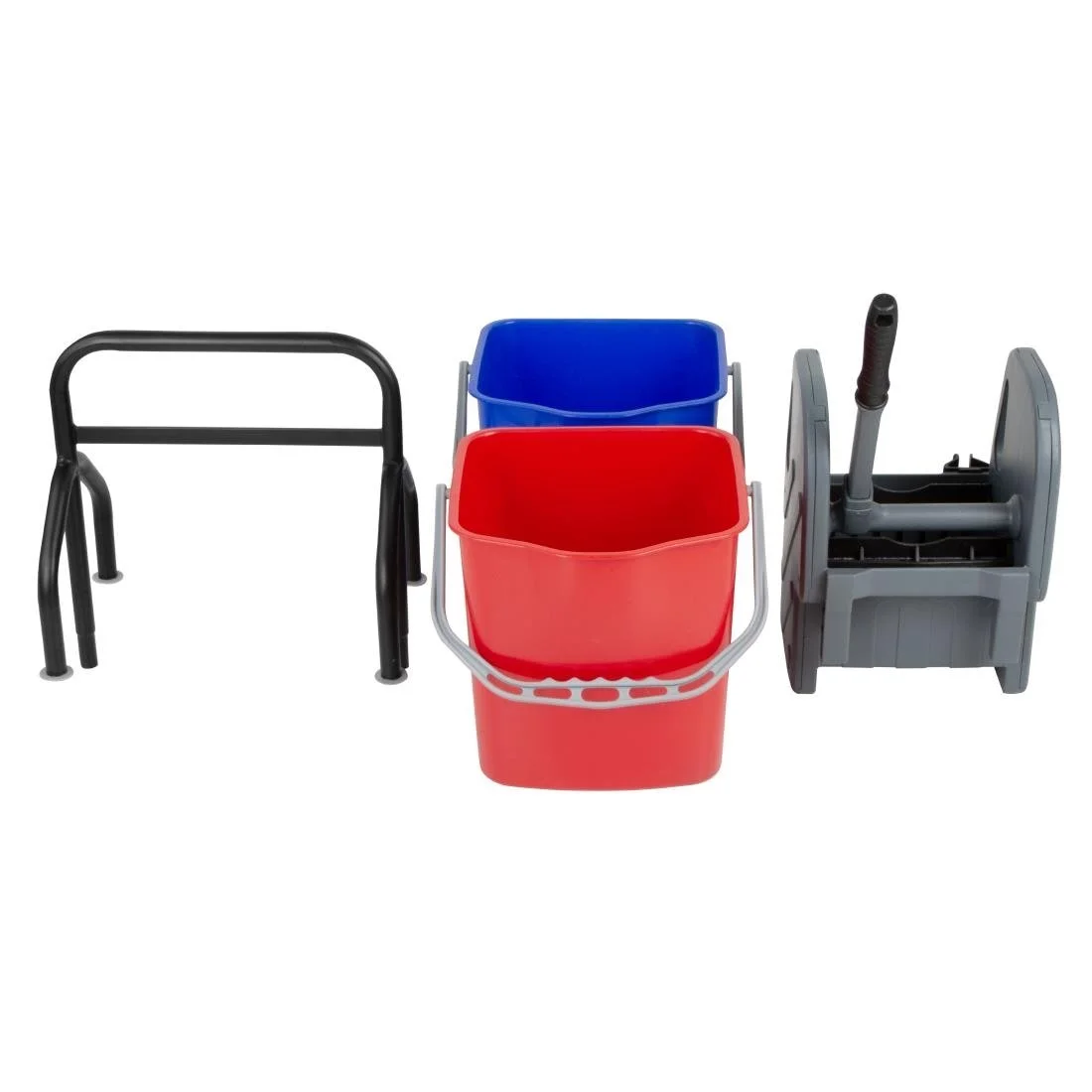 Jantex Mop Bucket & Wringer Set for Cleaning Trolley 2x 12Ltr - Image 2