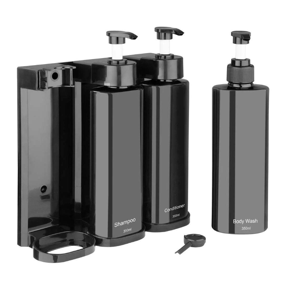 Nisbets Essentials Triple Shower Pump Dispenser - Image 3