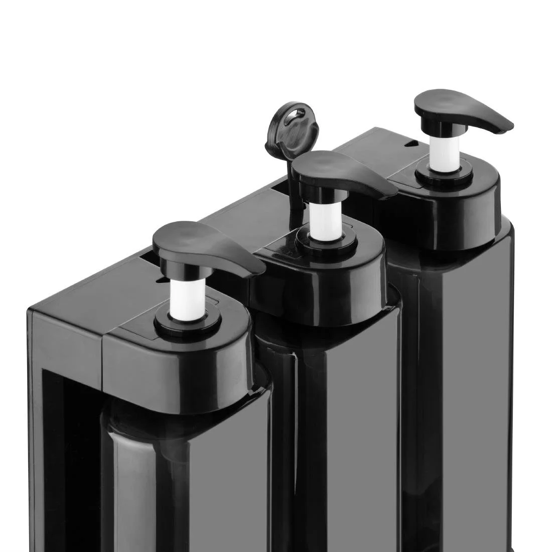 Nisbets Essentials Triple Shower Pump Dispenser - Image 4