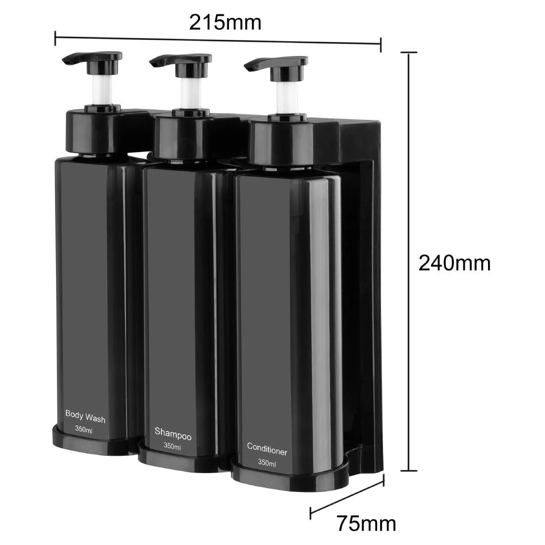 Nisbets Essentials Triple Shower Pump Dispenser - Image 8