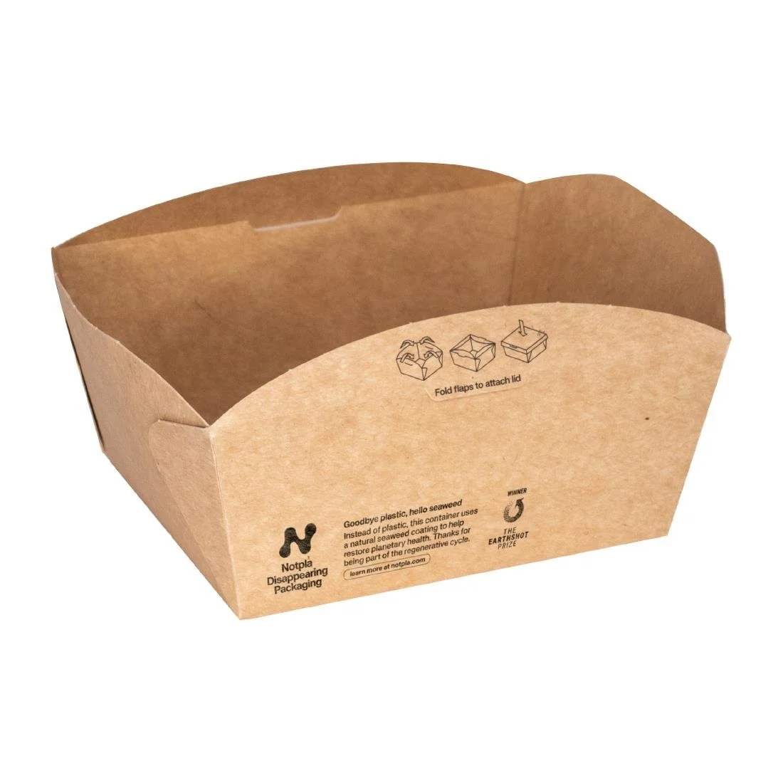 Notpla Clip & Close Food Boxes 800ml - Kraft (260 Pack) - Image 4