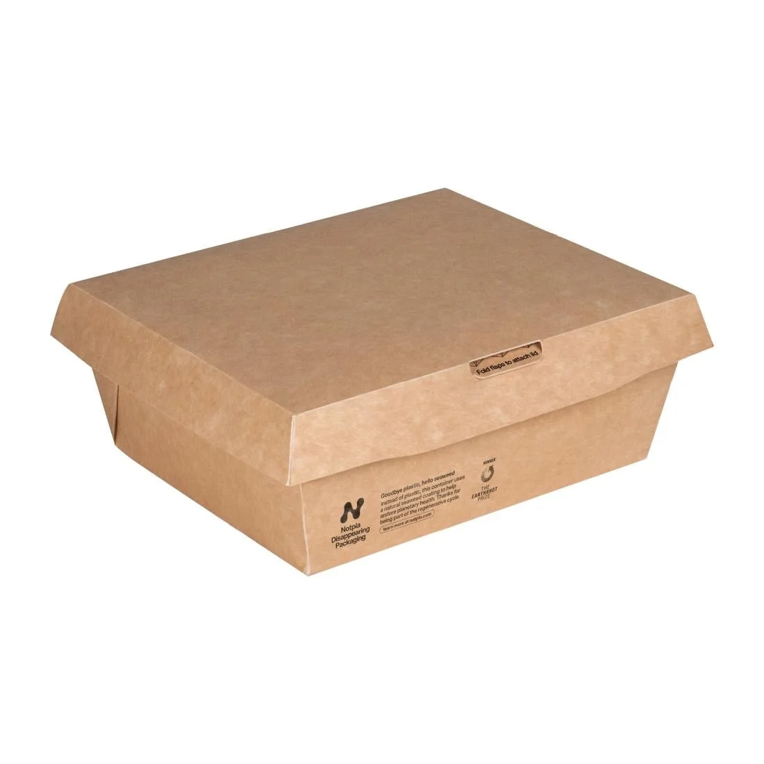 Notpla Clip & Close Food Boxes 1000ml - Kraft (260 Pack) - Image 5