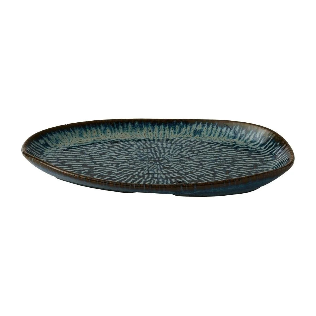 Churchill Envisage Cascade Sapphire Blue Natural Oblong Plates 260x150mm (6 Pack) - Image 3