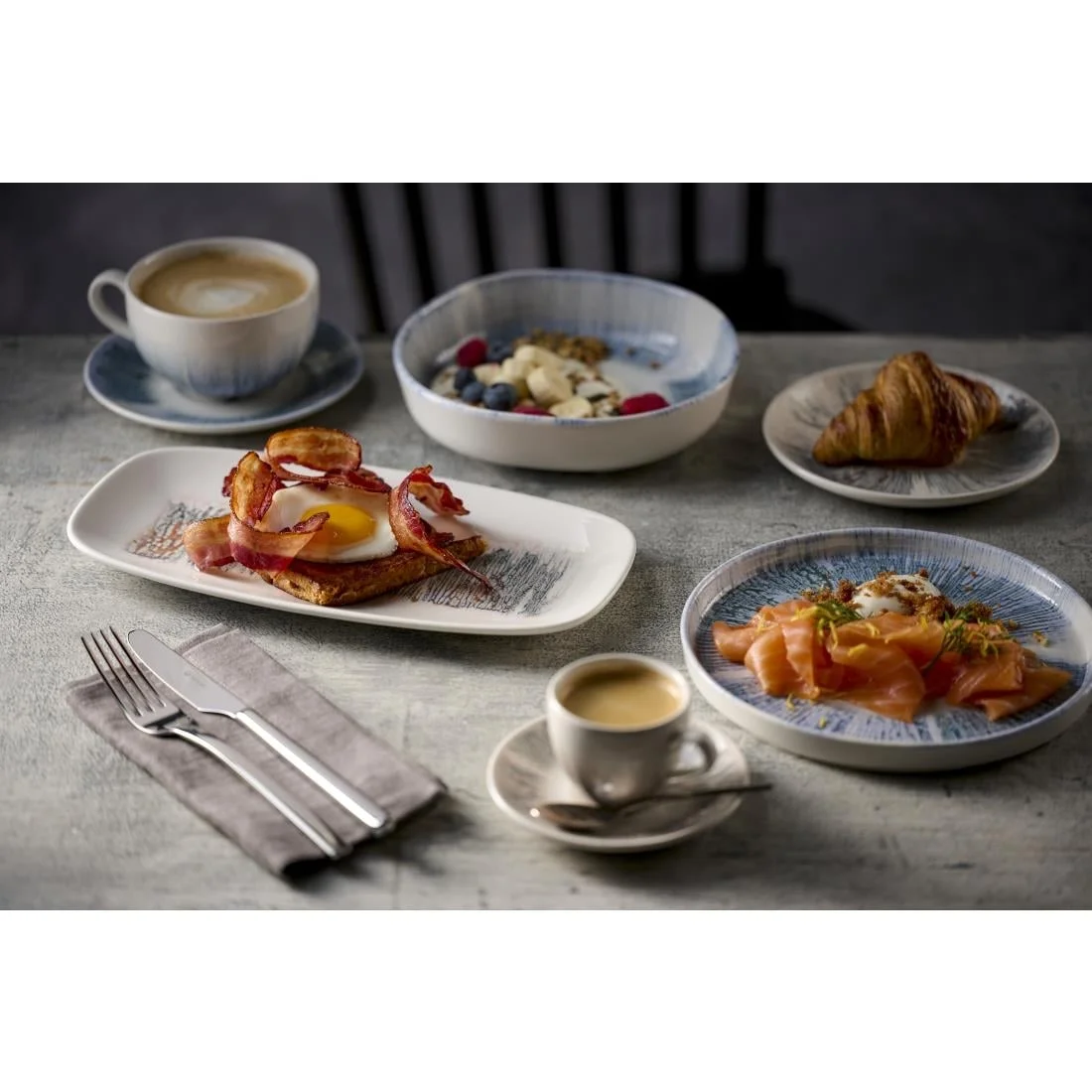 Churchill Lyra Pink Oblong Platters 355x189mm (6 Pack) - Image 2