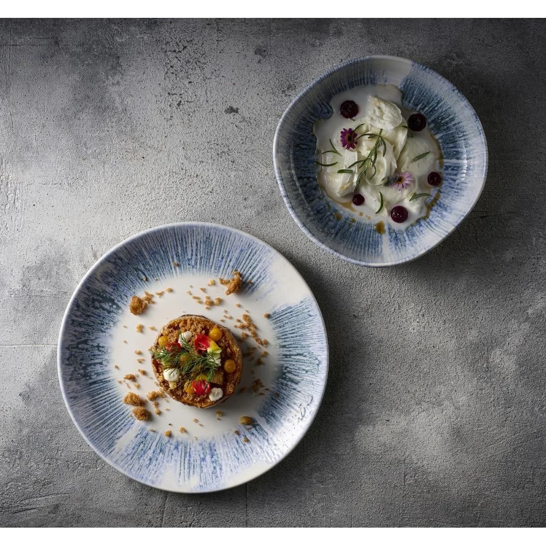 Churchill Lyra Blue Organic Walled Bowls 200mm (6 Pack) - Image 2