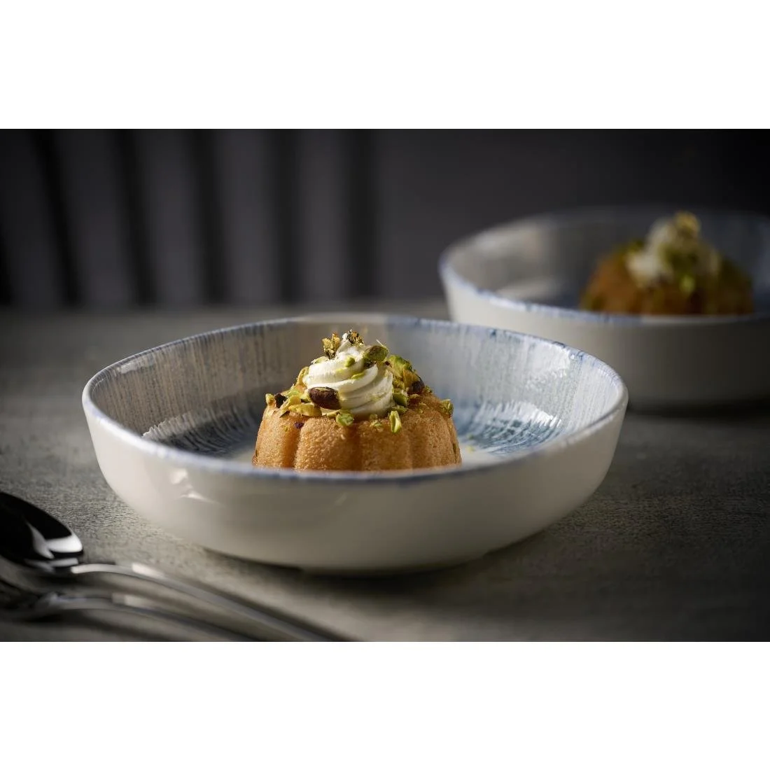 Churchill Lyra Blue Organic Walled Bowls 230mm (6 Pack) - Image 3