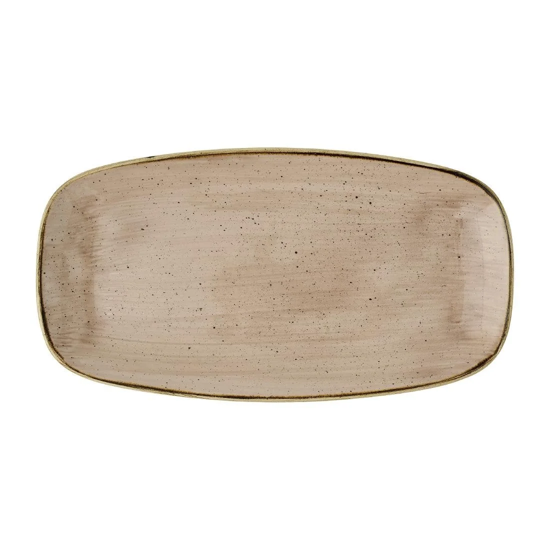 Churchill Stonecast Truffle Chef's Oblong Plates 352x187mm (6 Pack)