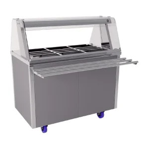 Glide Dry Heat Bain Marie Hot Cupboard with Heated Gantry 3xGN 1/1 GHBM3