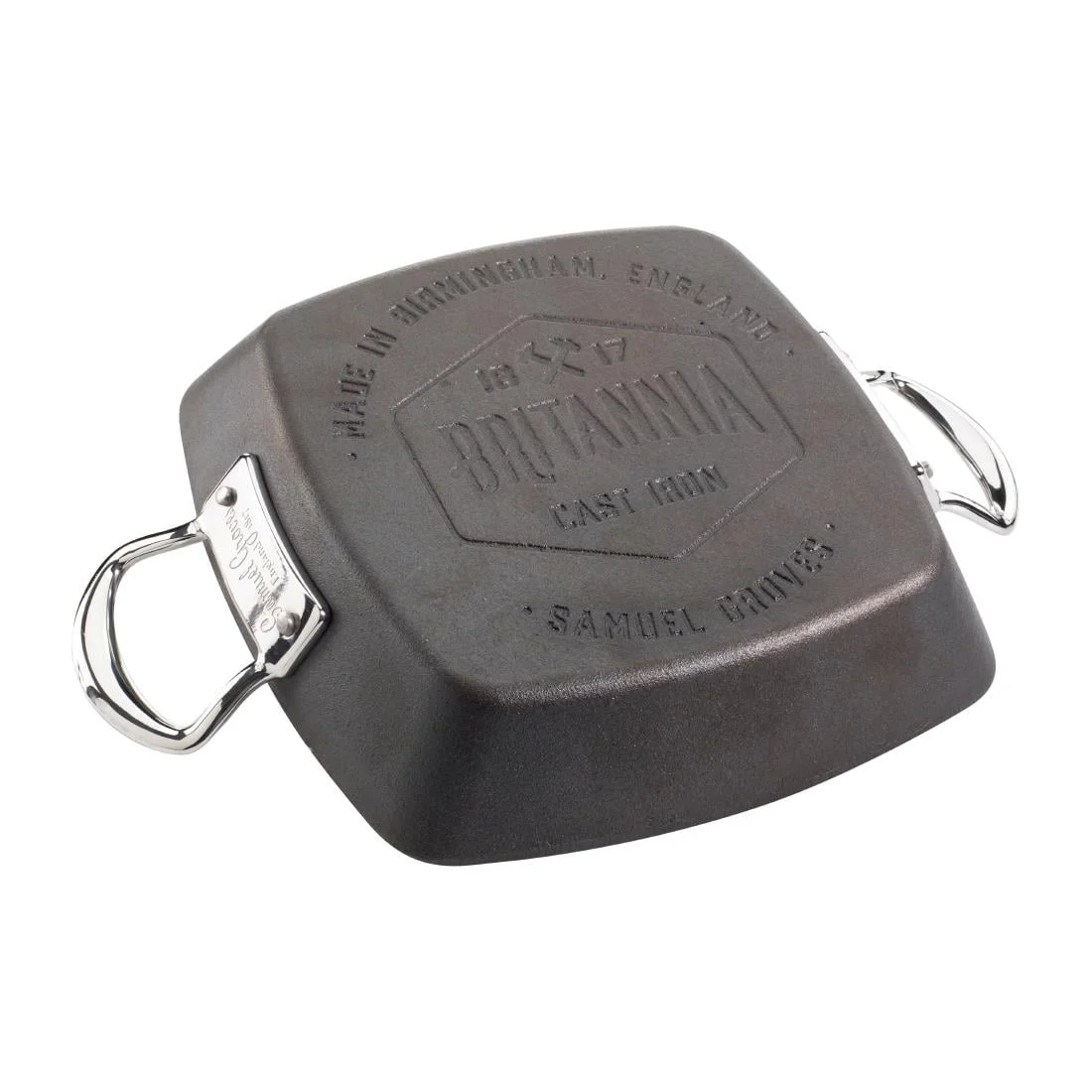 Samuel Groves Cast Iron Double Handle Square Grill Pan 26cm - Image 7