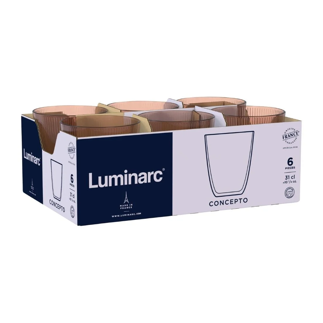Luminarc Concepto Stripy Agate Tumblers 320ml (24 Pack) - Image 5