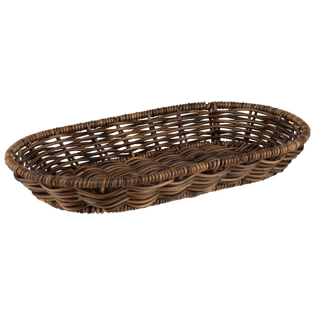 APS Cove Oval Basket Brown 280x160mm - Image 1