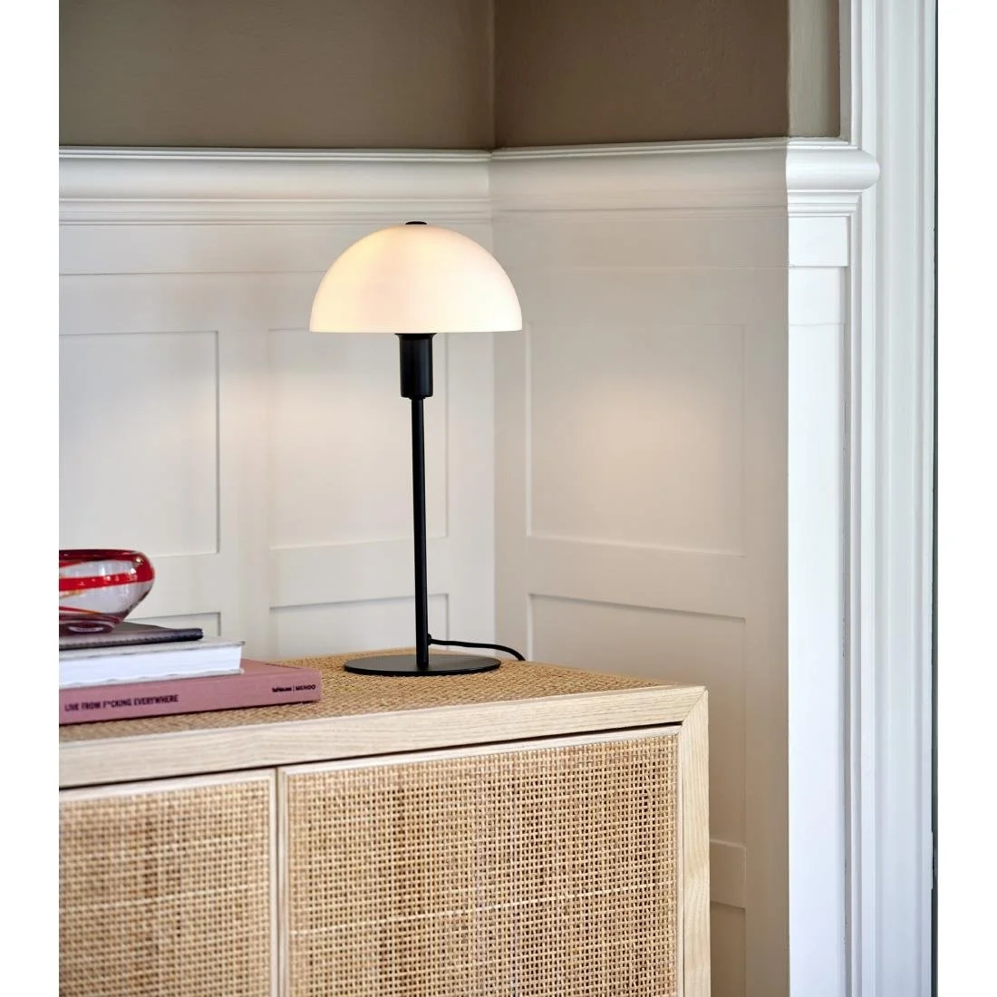 Nordlux Ellen 20 Indoor Table Lamp Black, Glass Shade - Image 2